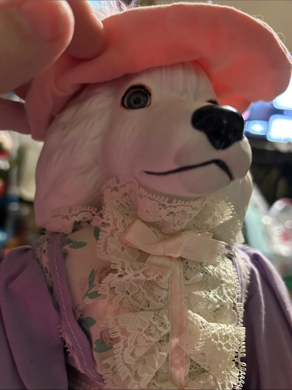 Heritage Mint Collection Lavender & Pink Victorian Poodle Costume Doll NWT
